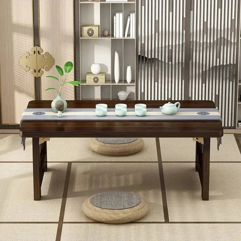 Solid Wood Folding Coffee Table Japanese Tatami Style