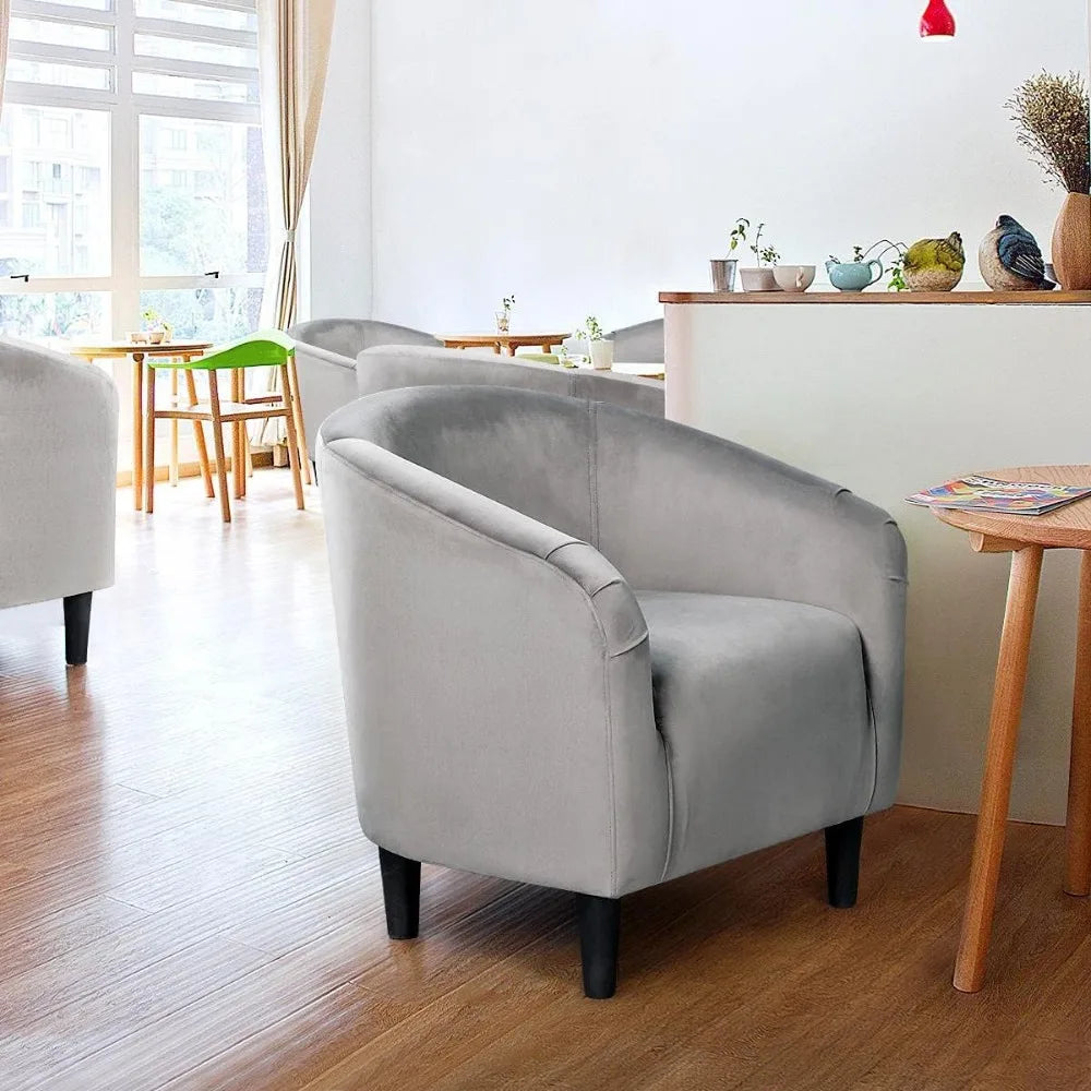 Barrel Chair, Modern Accent Chair Comfy Velvet Chair  for Living Room Bedroom Office,