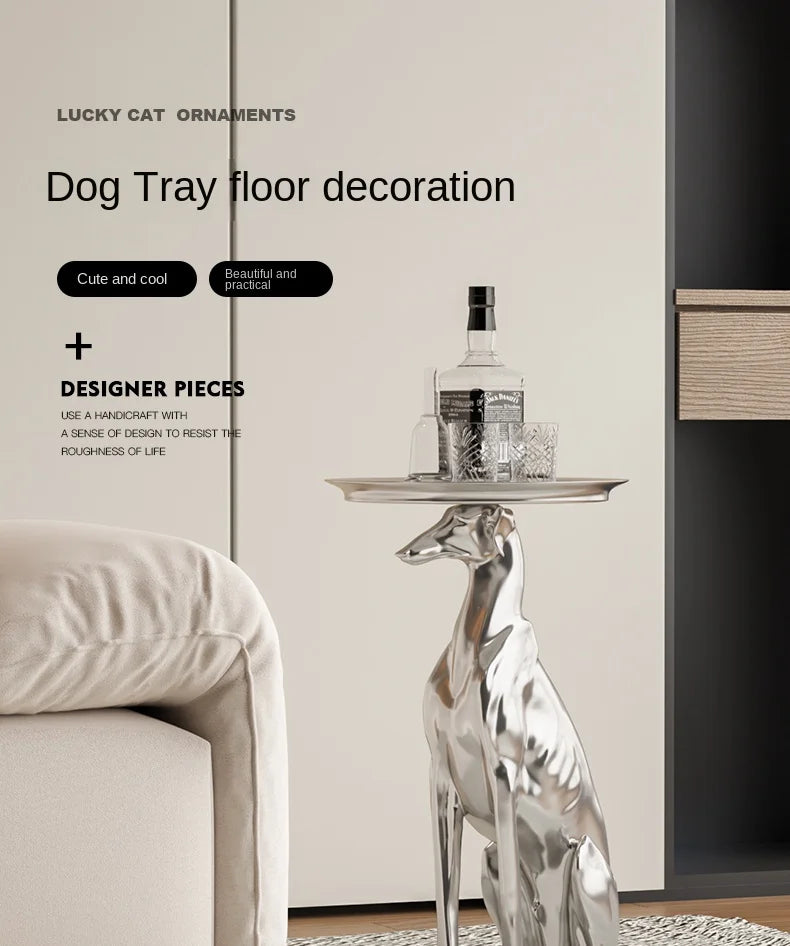 Dog Statue Sculpture, Coffee Table, Living Room Decoration,