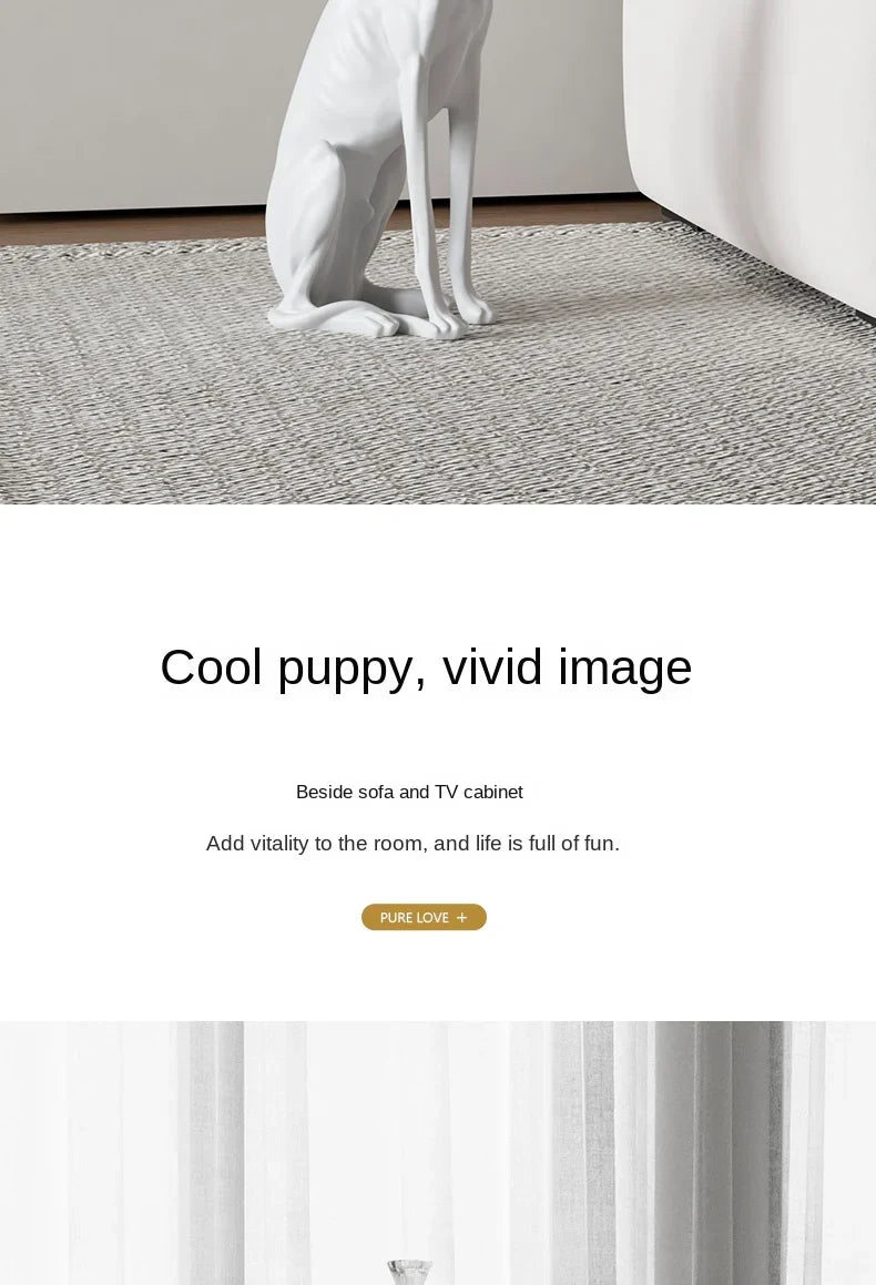 Dog Statue Sculpture, Coffee Table, Living Room Decoration,