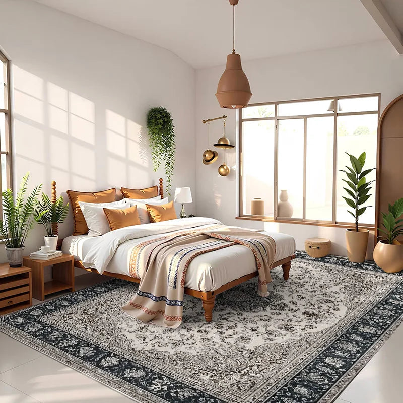 RAKKS Retro Style Rugs for Bedroom Large Area Living Room Decoration