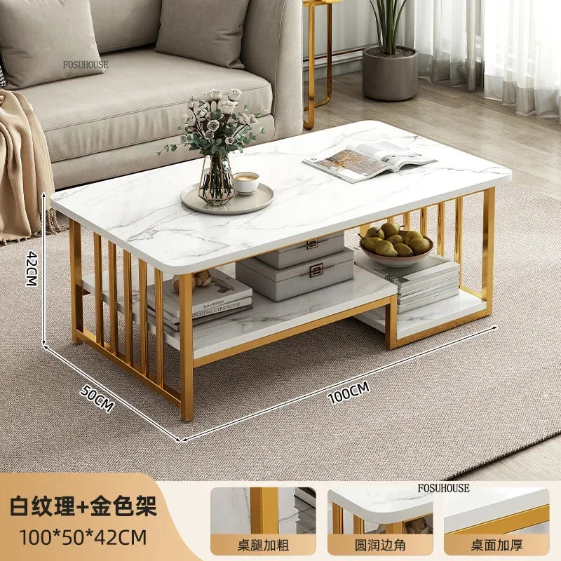 Italian Coffee Table Minimalist Square Nordic Tea  Table Living Room Furniture