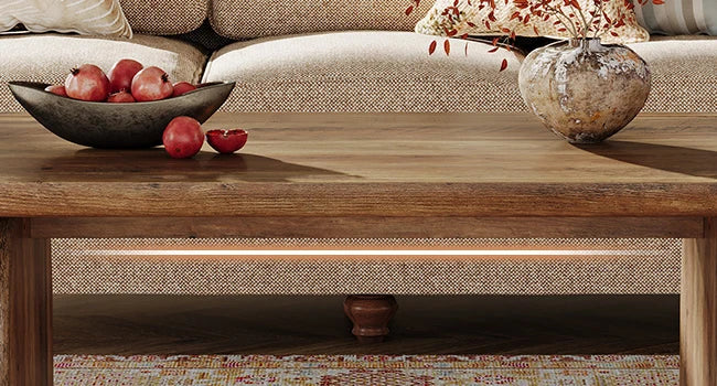 Rectangle Coffee Table,, Farmhouse Accent Center Low Cocktail