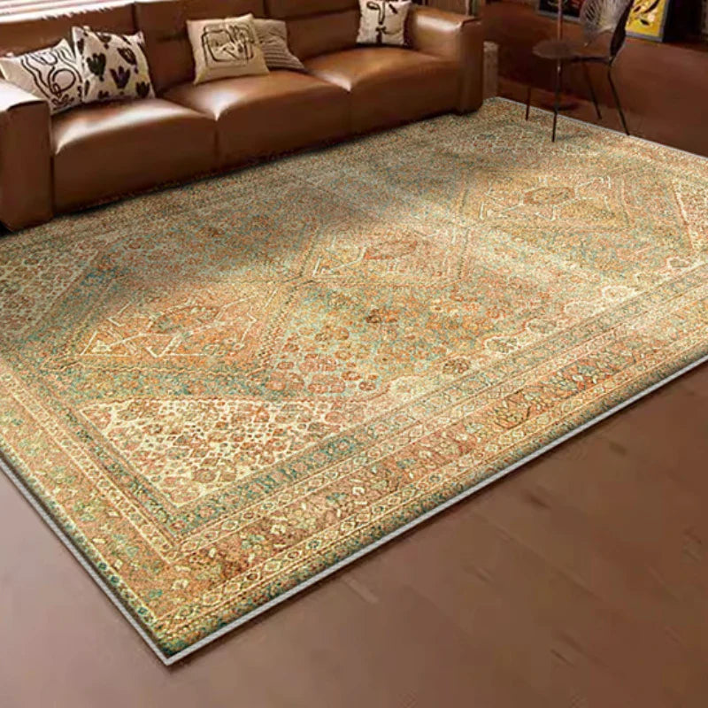 American Retro Style Carpets for Living Room Plush Carpet