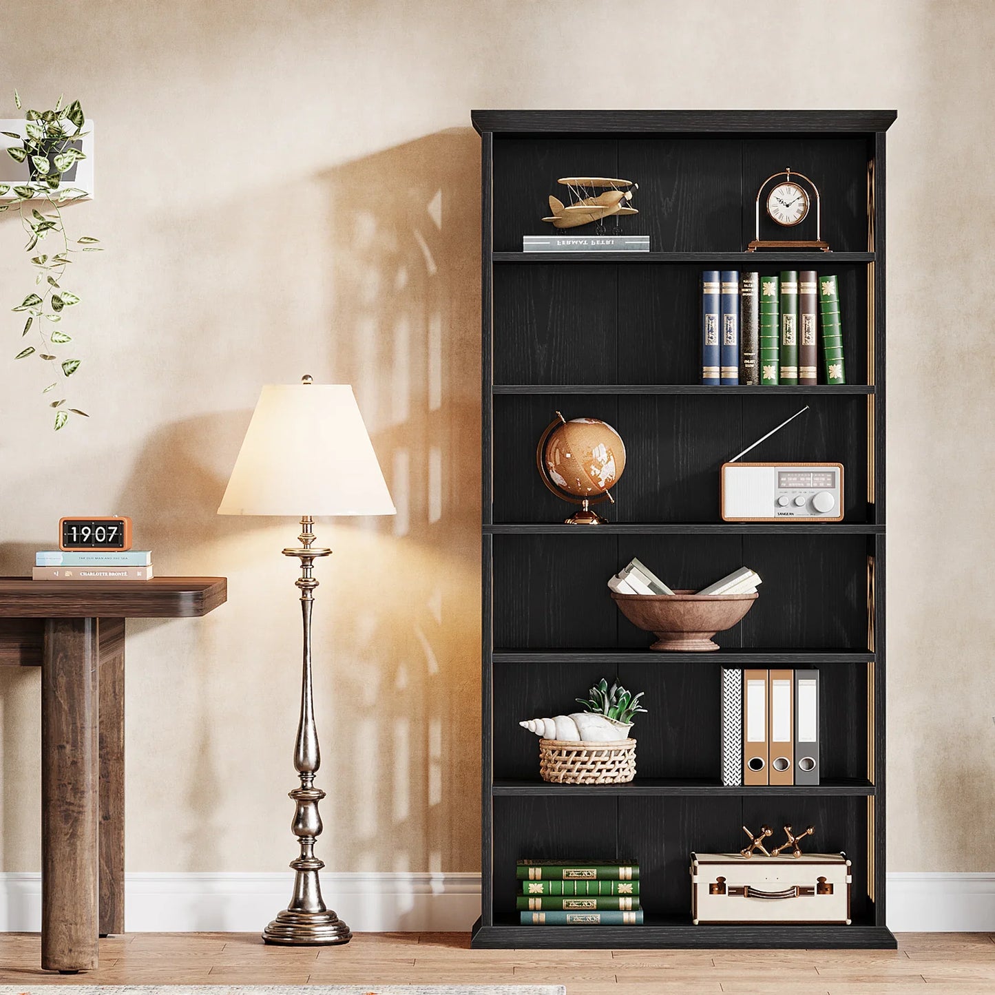 Tribesigns 6-Tier Bookshelf, 75-Inch Tall Bookcase,  Freestanding Display Shelves,