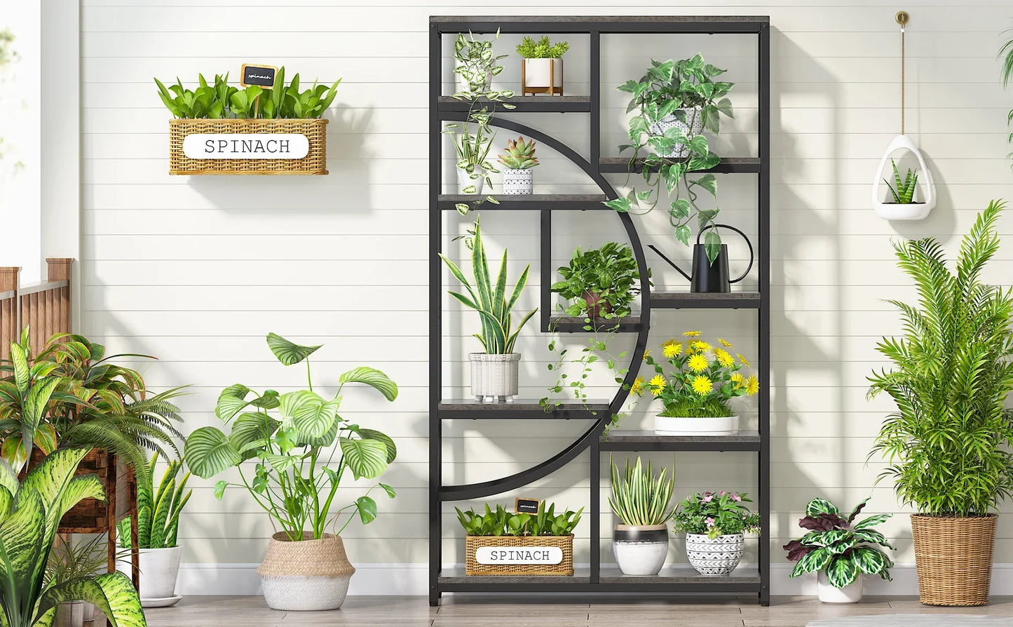 Tribesigns Bookshelf Industrial 5 Tier Etagere Bookcase,