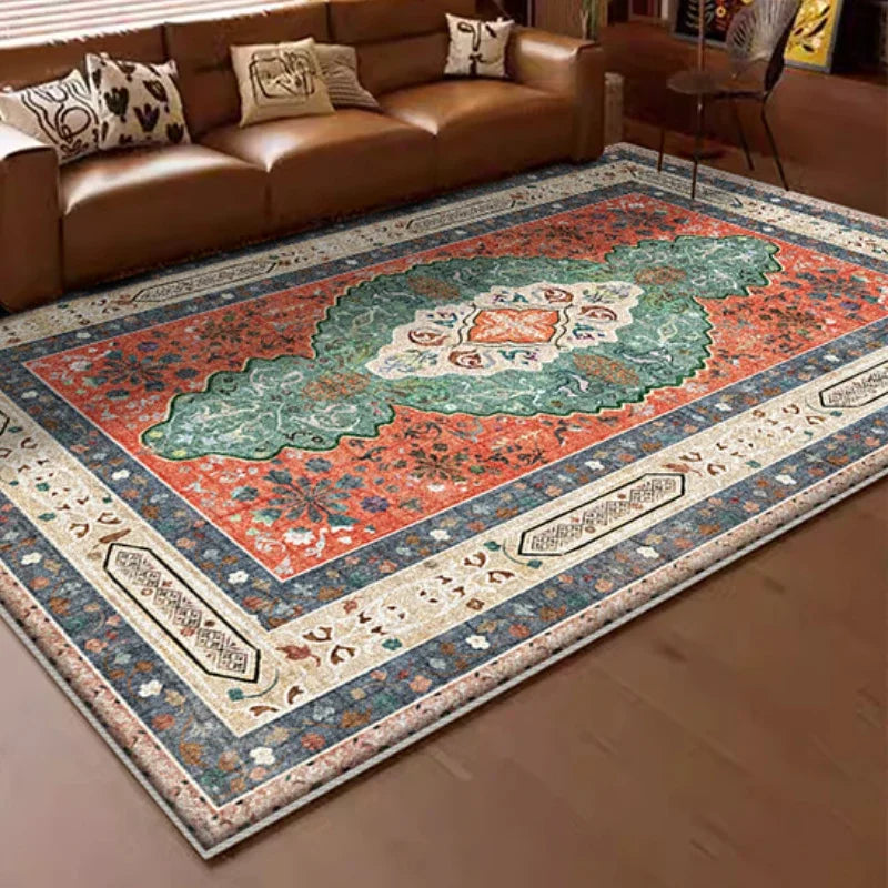 American Retro Style Carpets for Living Room Plush Carpet