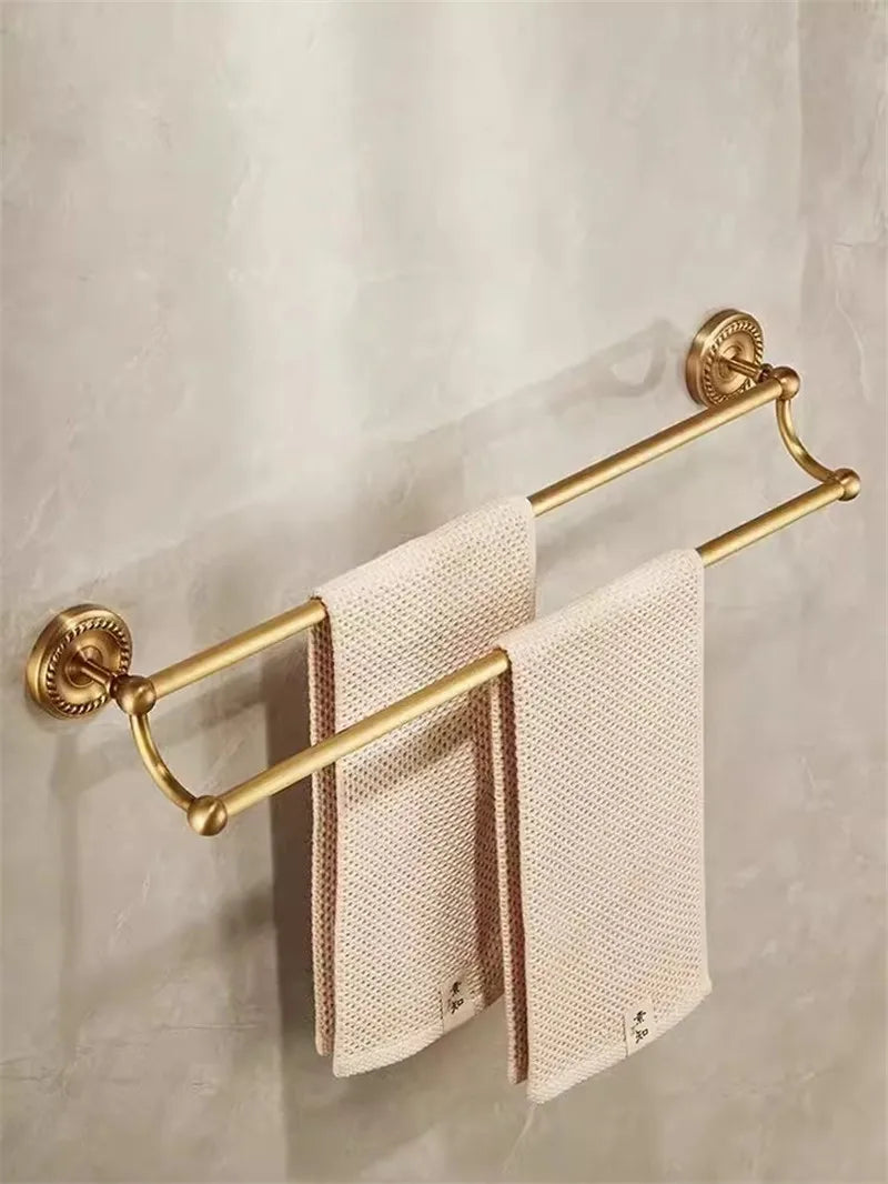 Bathroom Accessories Brass Antique Towel Rack,Paper holder Toilet Brush Holder,Towel Hanger Bath Hardware