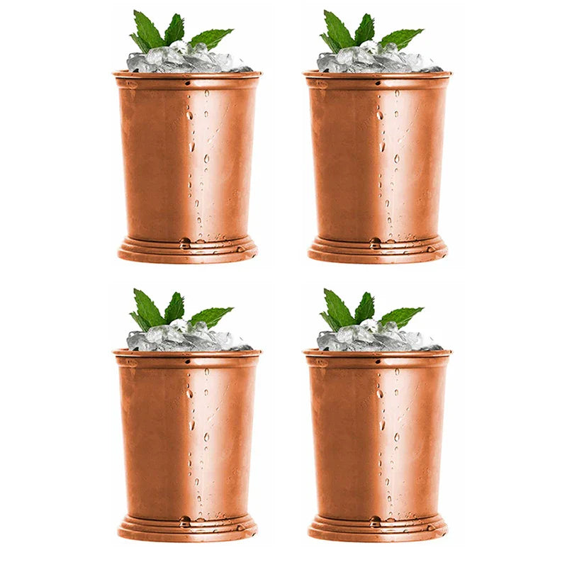 4PCS 550ml 18 Ounces Hammered Copper Plated  Moscow Mule Mug