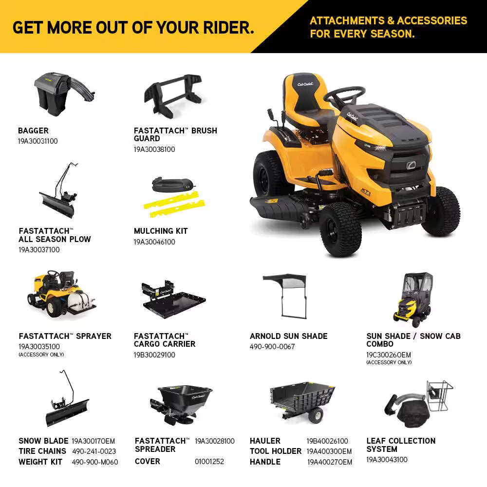 XT1 Enduro LT 42 In. 19.5 HP Kohler 5400 Series Engine Hydrostatic Drive Gas Riding Lawn Tractor