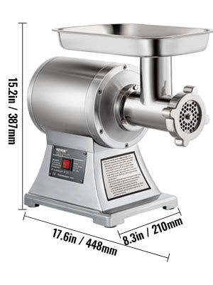 SucceBuy 250Kg/H Electric Meat Mincer Grinder Commercial Kitchen Chopper