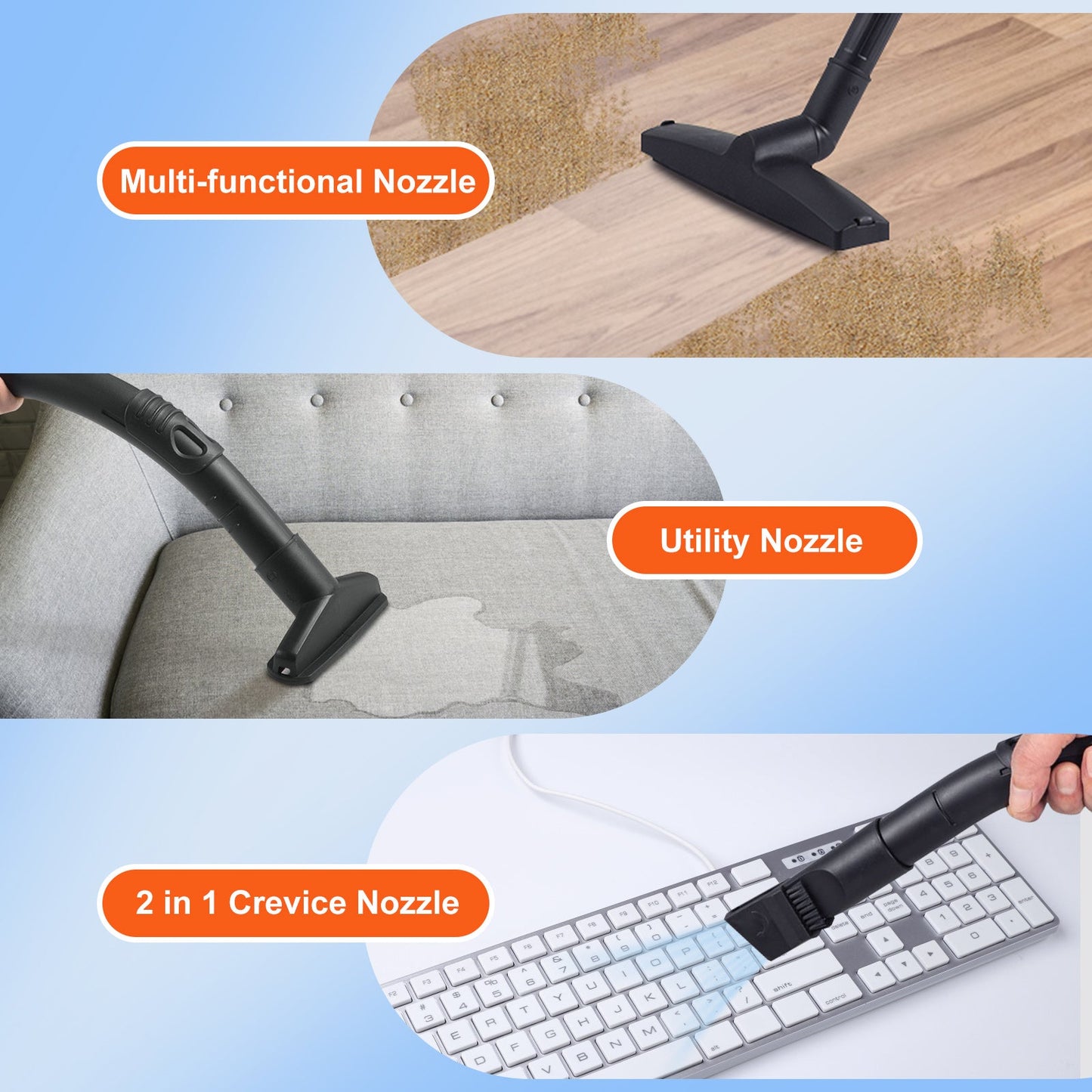 SucceBuy Portable Wet and Dry Vacuum Cleaner 15L 1200W Power Strong Suction Vacuum Cleaner & Air Blower